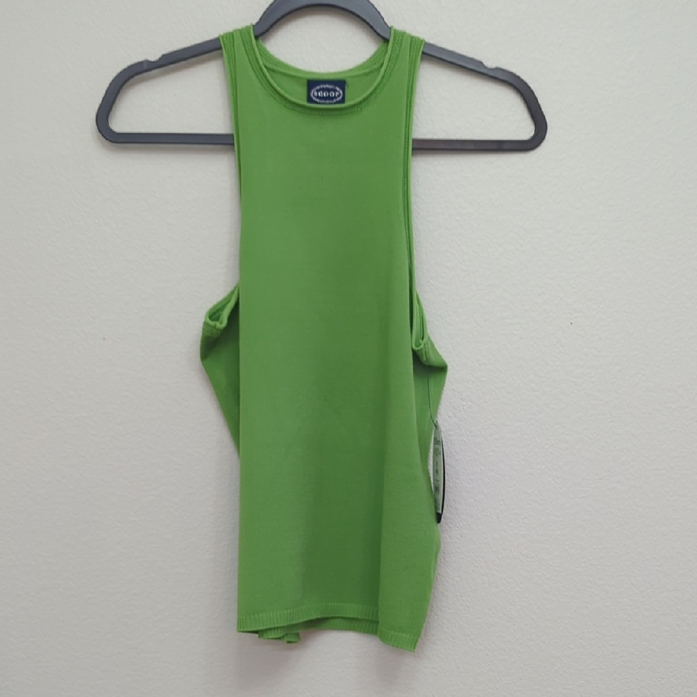 Scoop Vibrant Green Tank Top Small 4/6